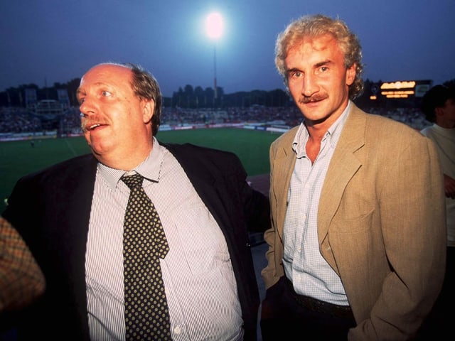 Rainer Callmund und Rudi Völler