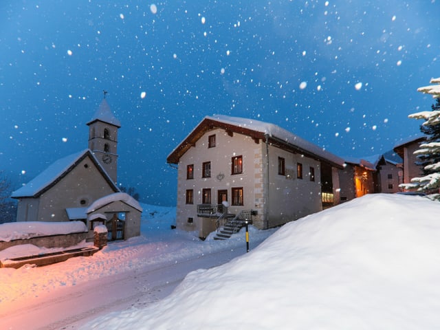Dicke Schneeflocken im Münstertal