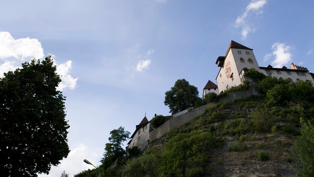 Das Schloss Burgdorf von unten. 
