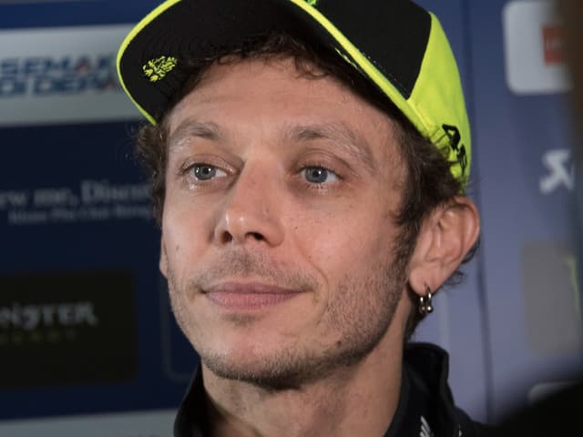 Porträtaufnahme von Valentino Rossi. Porträtaufnahme von Valentino Rossi.