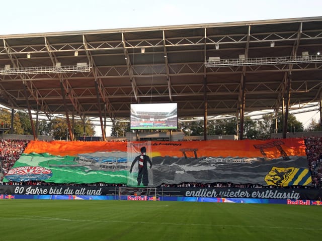 Choreografie der RB Leipzig-Fans.