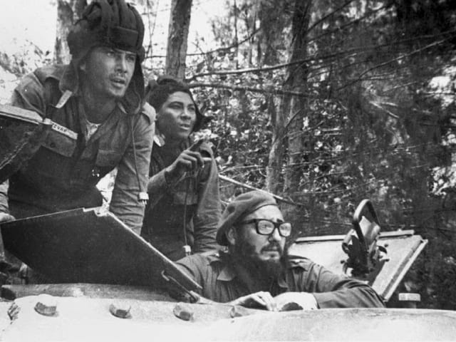 Castro mit Kämpfer. Castro mit Kämpfer.