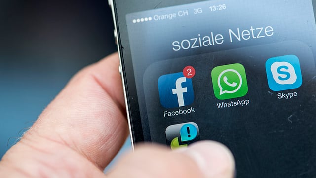 Social-Media-Apps auf einem Smartphone. Social-Media-Apps auf einem Smartphone.
