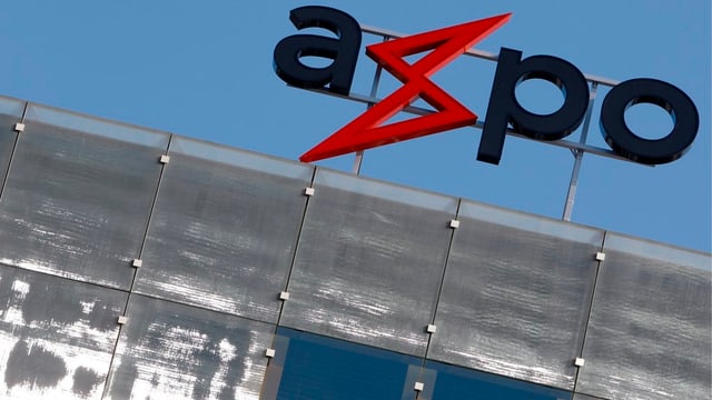Axpo Logo auf Gebäude in Baden Axpo Logo auf Gebäude in Baden