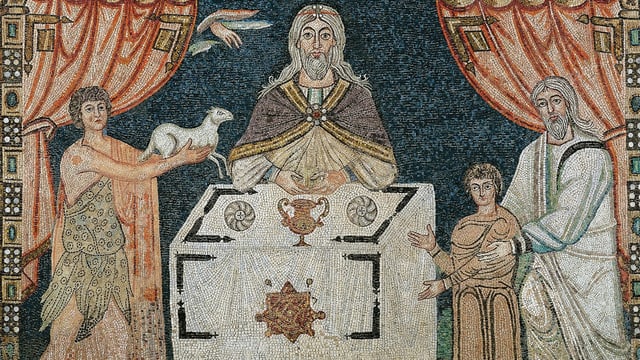 Mosaik von Opferung Mosaik von Opferung