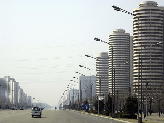 «Prachtstrasse» in der Hauptstadt Pjöngjang. «Prachtstrasse» in der Hauptstadt Pjöngjang.