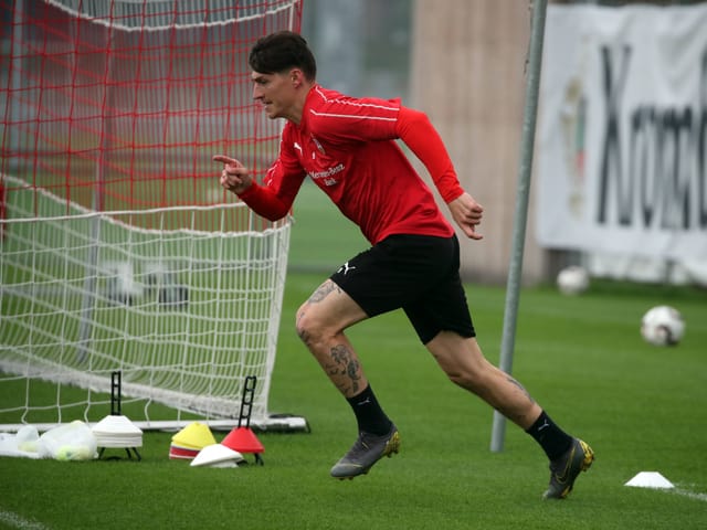 Steven Zuber im Training Steven Zuber im Training