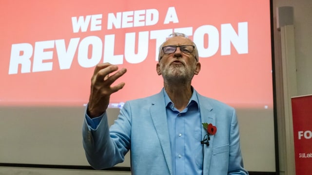 Jeremy Corbyn bei einer Rede. Jeremy Corbyn bei einer Rede.