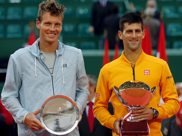 Tomas Berdych und Novak Djokovic. Tomas Berdych und Novak Djokovic.
