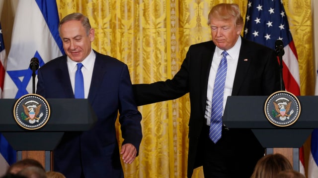 Benjamin Netanjahu und Donlad Trump. Benjamin Netanjahu und Donlad Trump.