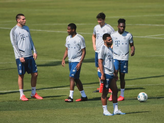 Bayern-Spieler beim Training.