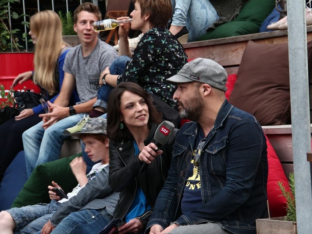 Mona Vetsch mit Dauergast Alex Flach
