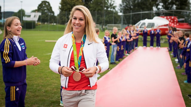 Giulia Steingruber hat das Training wieder aufgenommen. Giulia Steingruber hat das Training wieder aufgenommen.