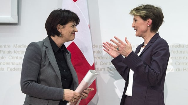 Doris Leuthard und Simonetta Sommaruga Doris Leuthard und Simonetta Sommaruga