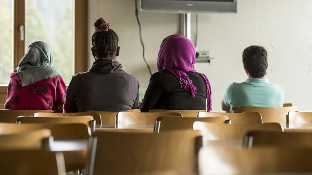 Flüchtlinge im Bundesasylzentrum Glaubenberg Flüchtlinge im Bundesasylzentrum Glaubenberg
