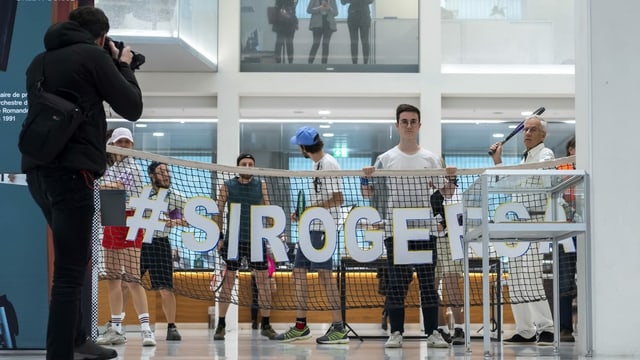 Tennis-Protest. Tennis-Protest.