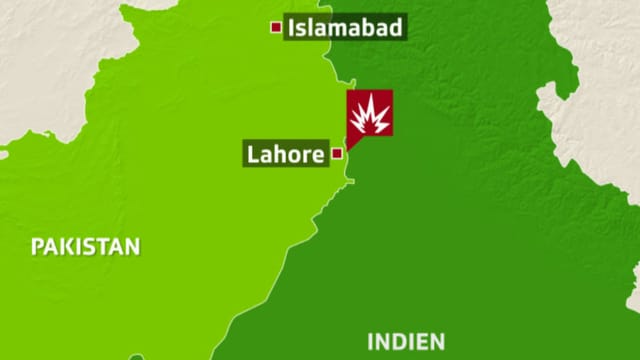 Karte mit Grenzgebiet Pakistan und Indien. Karte mit Grenzgebiet Pakistan und Indien.
