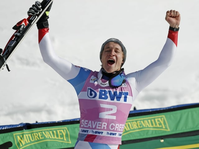 Auf der «Birds of Prey» holt Odermatt seinen ersten Weltcupsieg. Er gewinnt am 6. Dezember 2019 den Super-G.