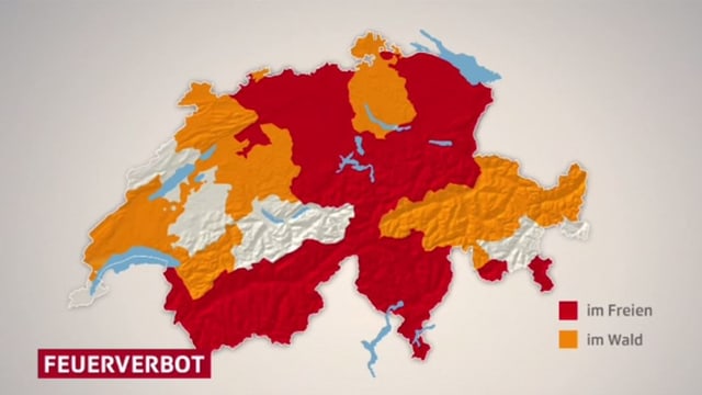 Das Feuerverbot nach Gebieten dargestellt. Das Feuerverbot nach Gebieten dargestellt.