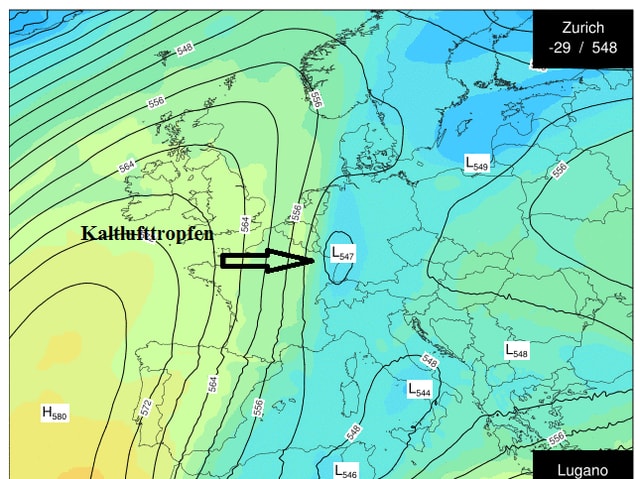 Eine Wetterkarte von Europa. Eine Wetterkarte von Europa.