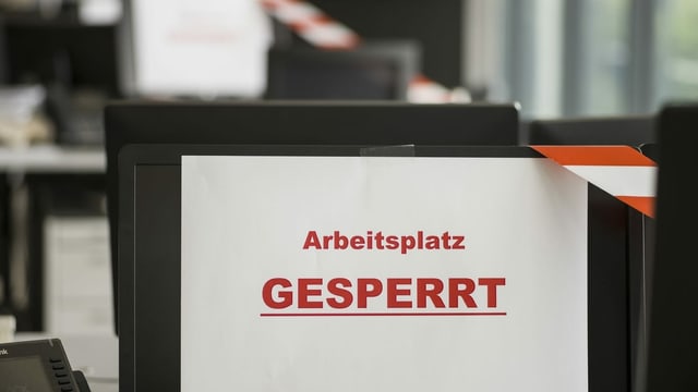 gesperrter Arbeitsplatz gesperrter Arbeitsplatz