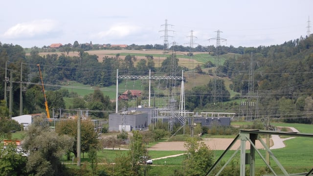 Stromanlagen auf einem Feld Stromanlagen auf einem Feld