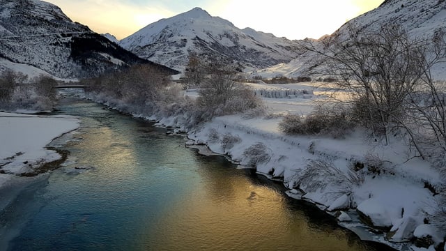 Verschneite Winterlandschaft bei Andermatt. Verschneite Winterlandschaft bei Andermatt.