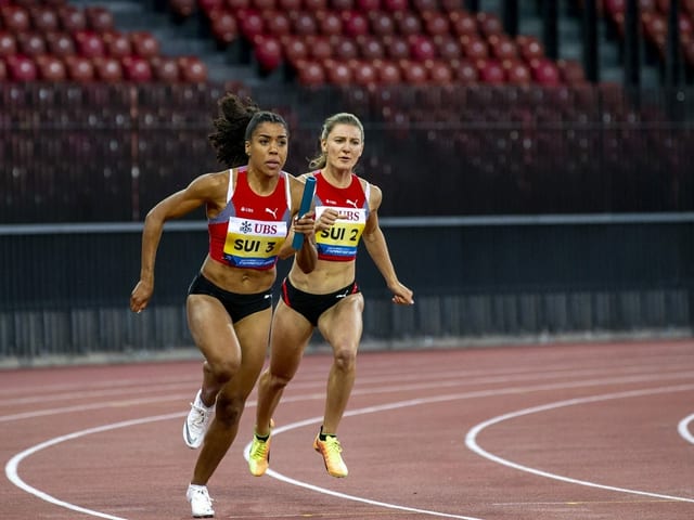 Mujinga Kambundji und Ajla Del Ponte. Mujinga Kambundji und Ajla Del Ponte.