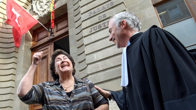 Linda Sperisen und der Anwalt Florian Baier. Linda Sperisen und der Anwalt Florian Baier.