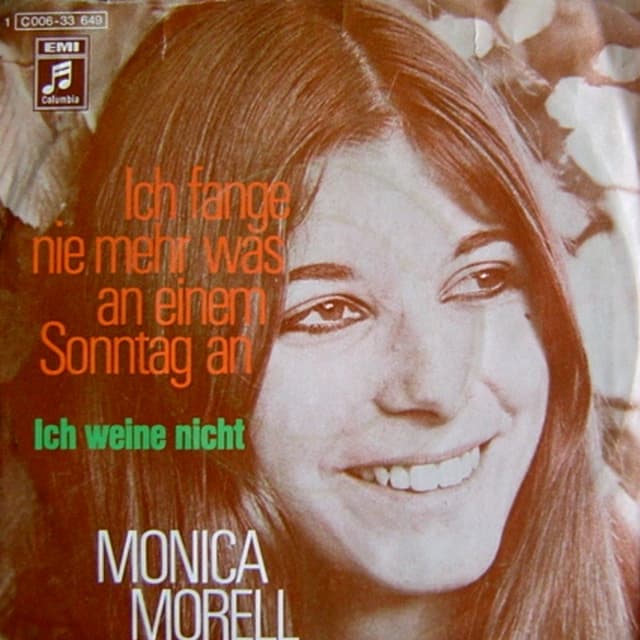 Eine junge Frau mit langen dunklen Haaren auf einem Plattencover. Eine junge Frau mit langen dunklen Haaren auf einem Plattencover.