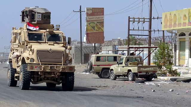 Militärpatrouille in Hudaida Militärpatrouille in Hudaida