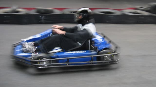 Gokart-Fahrer Gokart-Fahrer
