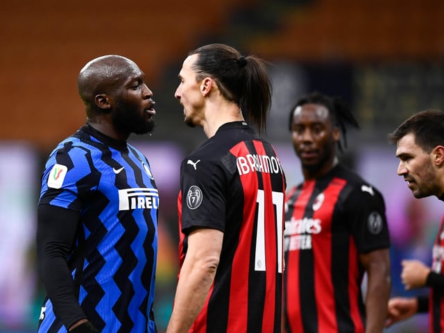 Romelu Lukaku und Zlatan Ibrahimovic. Romelu Lukaku und Zlatan Ibrahimovic.