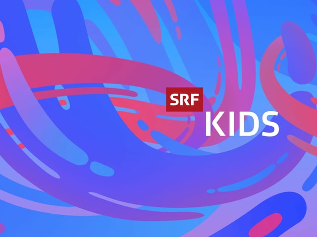 Farbiger Hintergrunde mit dem Schriftzug SRF Kids des Kinderangebots von SRF