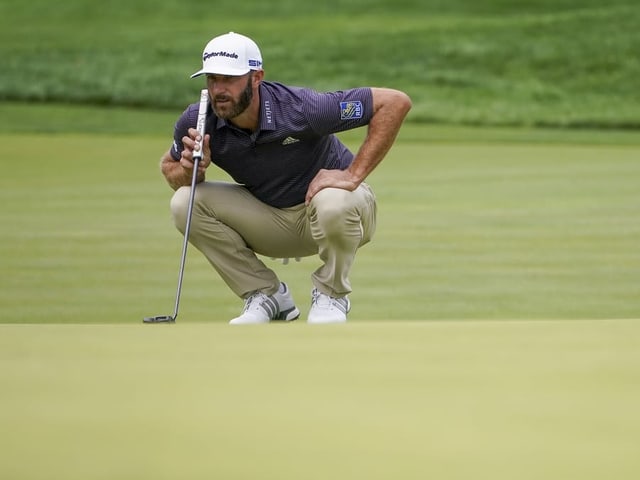 Dustin Johnson mit kritischem Blick. Dustin Johnson mit kritischem Blick.