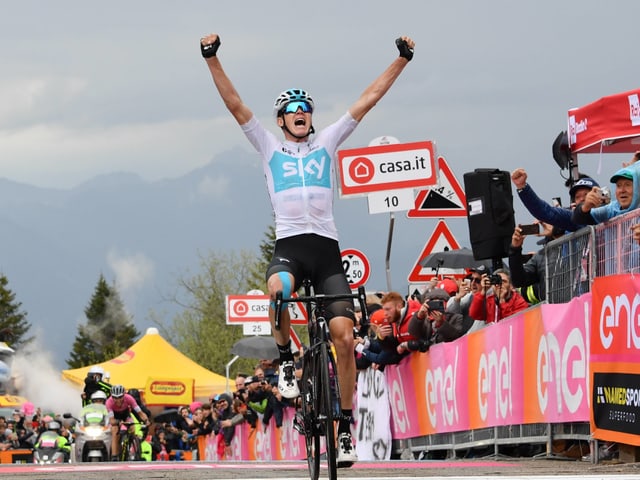 Froome am Ziel Froome am Ziel
