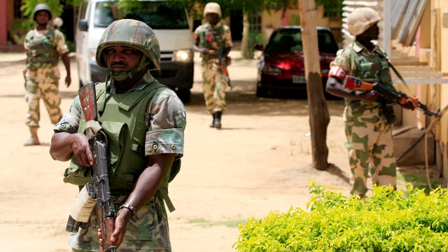 Nigerianische Soldaten Nigerianische Soldaten