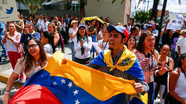 Venezolanische Demonstranten Venezolanische Demonstranten