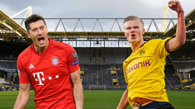Erling Haaland und Robert Lewandowski Erling Haaland und Robert Lewandowski