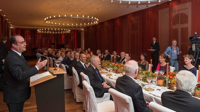 Francois Hollande hält Rede beim Galadiner Francois Hollande hält Rede beim Galadiner