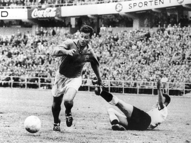 Just Fontaine bei der WM 1958.