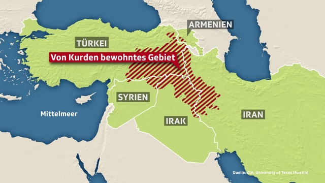 Karte des kurdischen Siedlungsgebietes Karte des kurdischen Siedlungsgebietes