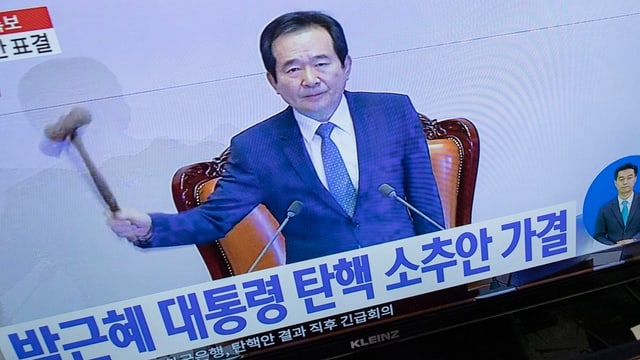 Südkoreas Präsidentin vor der Amtsenthebung