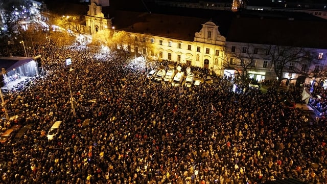 Proteste in Bratislava vor einem Jahr. Proteste in Bratislava vor einem Jahr.