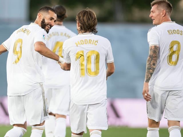 Benzema und Modric und Kroos Benzema und Modric und Kroos