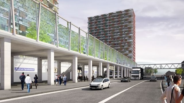 Visualisierung des geplanten Baumarktes beim Shoppingcenter Tivoli in Spreitenbach. Visualisierung des geplanten Baumarktes beim Shoppingcenter Tivoli in Spreitenbach.