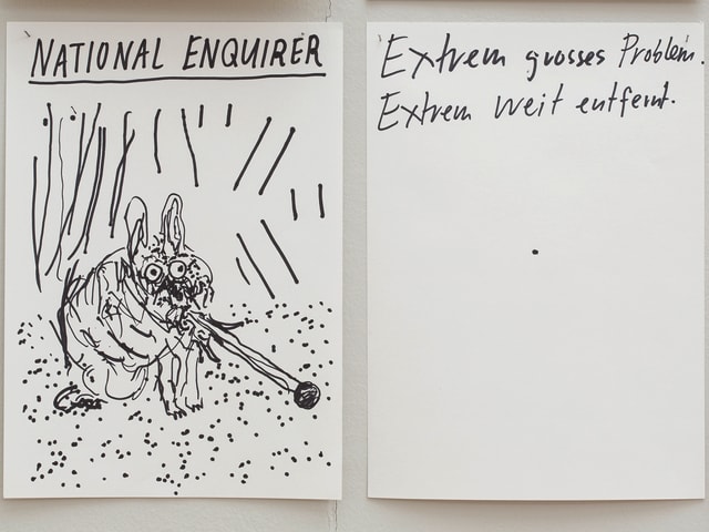 Zeichnungen mit schwarzem Filzstift. Zeichnungen mit schwarzem Filzstift.