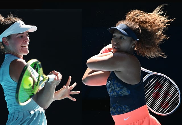 Jennifer Brady und naomi Osaka stehen sich gegenüber. Jennifer Brady und naomi Osaka stehen sich gegenüber.