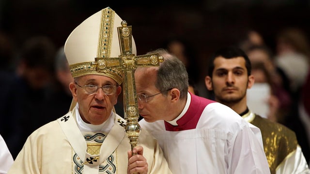 Papst Franziskus im Rahmen der Gedenkmesse. Papst Franziskus im Rahmen der Gedenkmesse.