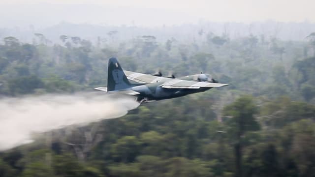 Ein Löschflugzeug. Ein Löschflugzeug.